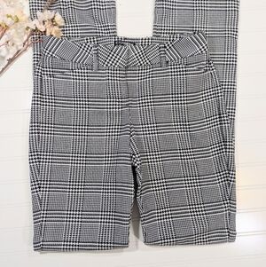 Express B/W Houndstooth Slim Bootcut Editor Pants